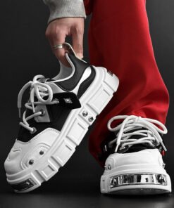 Alternative view of Casual Solid Color Skate Sneakers for Men