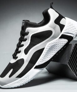 Alternative view of Men’s Black & White Lightweight Protective Sports Shoes